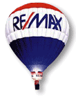 [RE/MAX Balloon logo flying high]